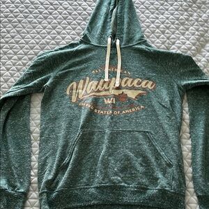 Jerzees Green Sweater with Vintage Design